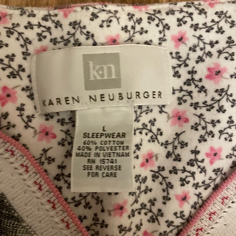 Karen Neuburger  Floral And Plaid Nightgown - NWOT, L - Picture 2 of 2